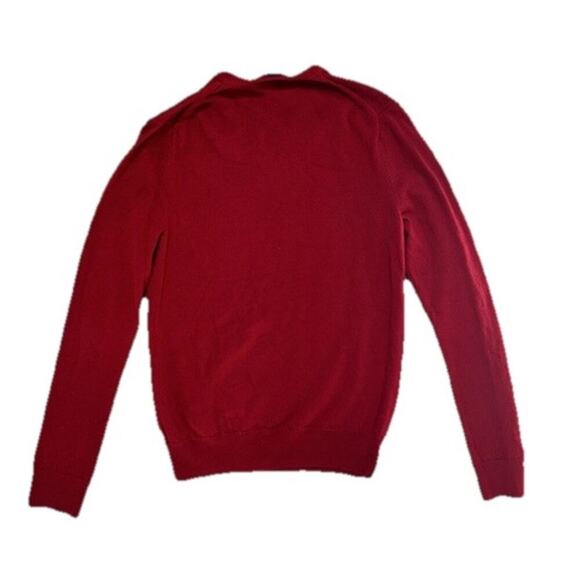 Express Women’s Merino Wool Red Long Sleeve V-neck Sweater Size S - Picture 3 of 3